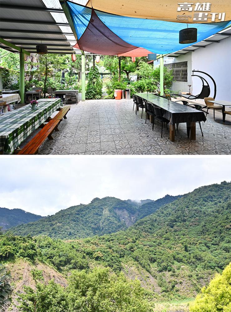 民宿坐擁山景及宛如桃花源的戶外庭園，後花園不時飄散著淡雅清香。(攝影/Carter)