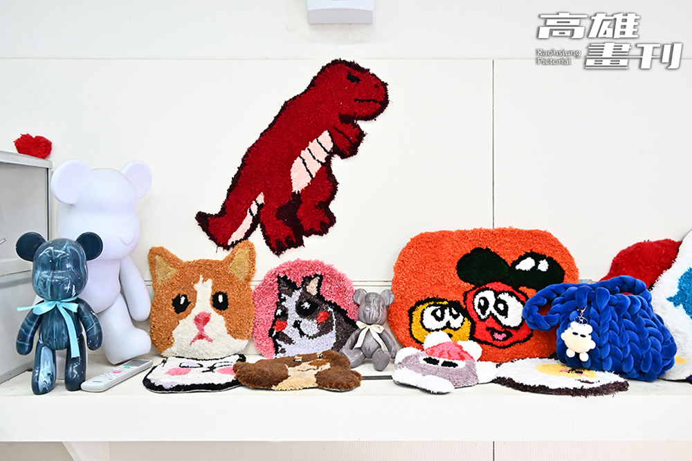 Tufting手作地毯體驗分成35×35、50×50、90×90三種規格，平均需4小時可完成作品。(上：圖片提供/1999’s Tufting、下：攝影/Carter)