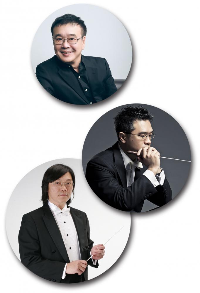 由上而下：朱宏昌執行長、楊智欽指揮、郭哲誠指揮。