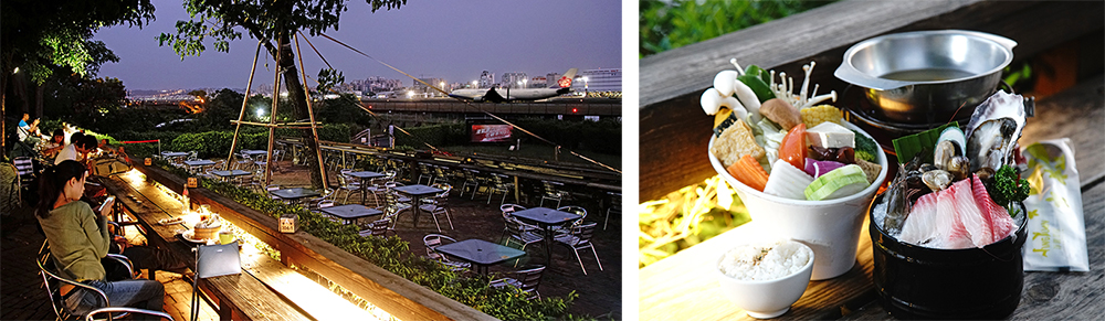 空港餐廳的極鮮海鮮鍋是農場招牌必推。（攝影/曾信耀）