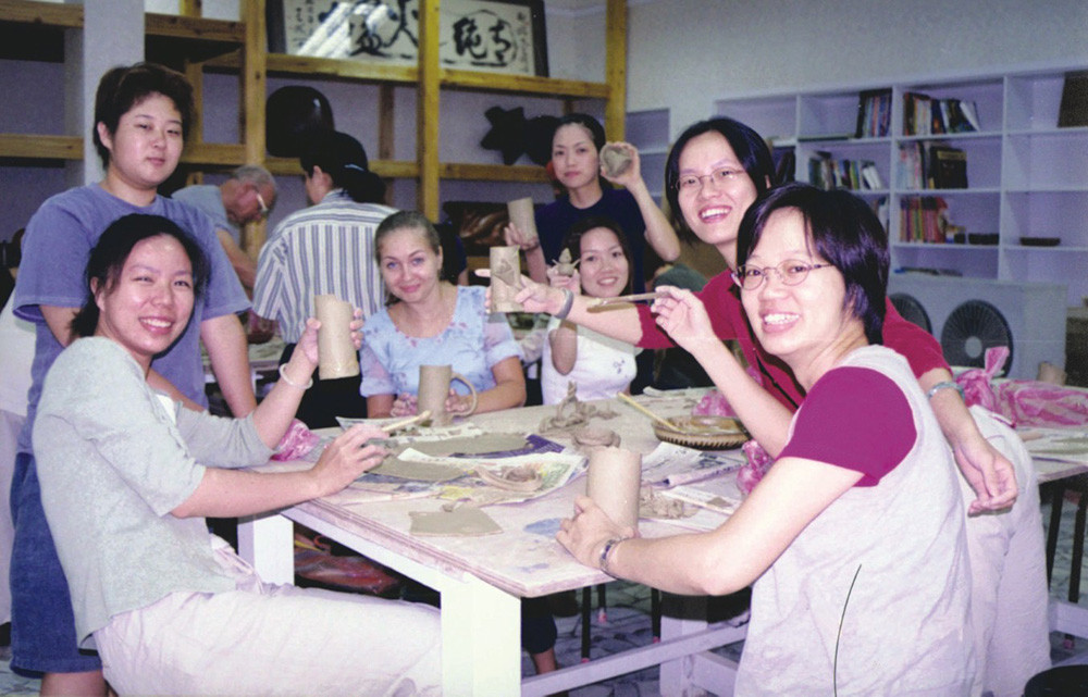 Pottery making provides a different learning experience from the formal taught class.