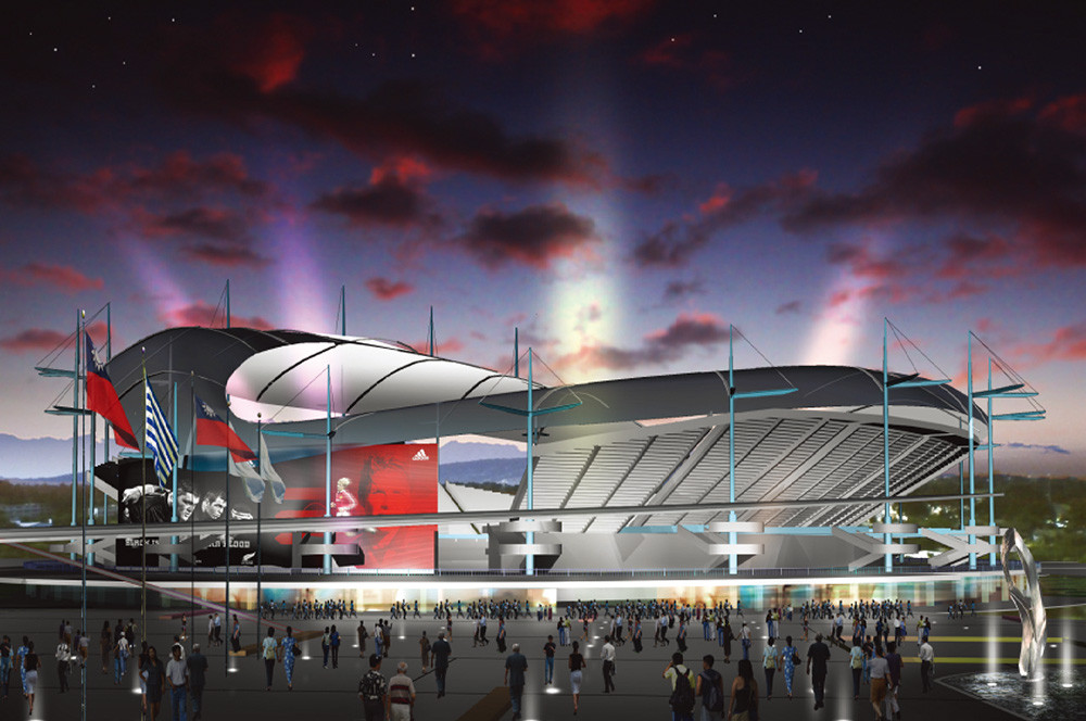 The conceptualization of the 2009 World Games Stadium(Courtesy of the Public Work Bureau, Kaohsiung City Government)