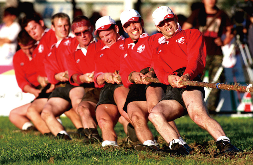 Team Switzerland at Tug of War