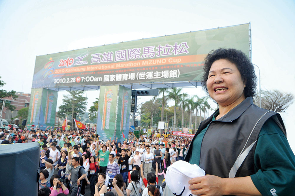 Mayor Chen Chu is hoping the marathon will become an annual event.