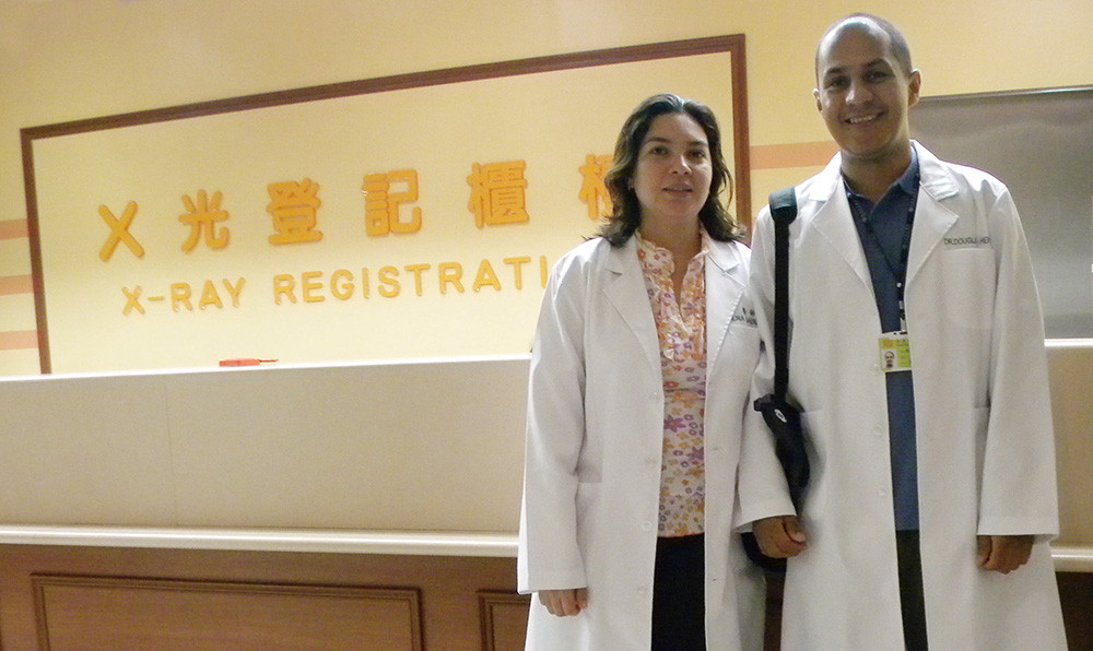 Dr. Henry (right) and his wife Dr. Saenz(left)