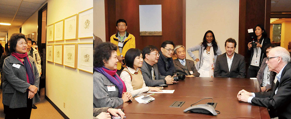 Mayor Chen visited the Rhythm &  Hues (R&H) Studios,which recently set up a visual effects center in Kaohsiung. 
