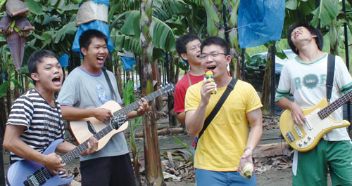 Youth Banana Band, a local band, featuring bananas and banana farmers in their music