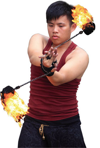 Fire dancing
