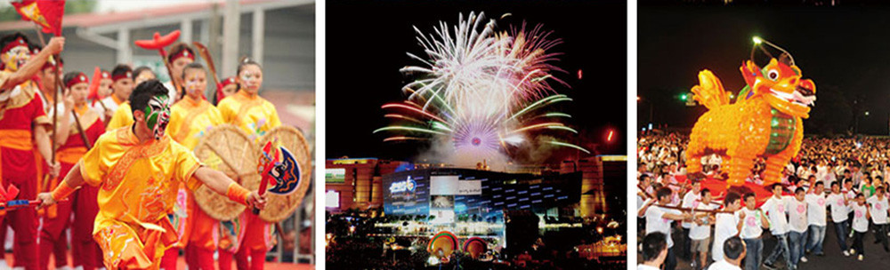 (left)Neimen Song Jiang Battle Array.(center)Kaohsiung New Year\'s Eve Party.(right)Zuoying Folklore Festival.