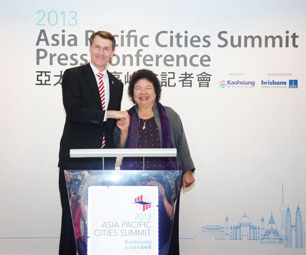 Mayor Chen Chu welcomes APCS cities to Kaohsiung.