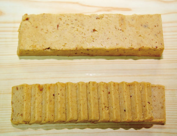 Dough mixed with milkfish crumbs