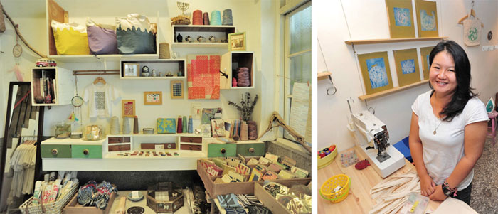 ZhiZhiRen\'s products (left)、Owner Natalie Sun (right)
