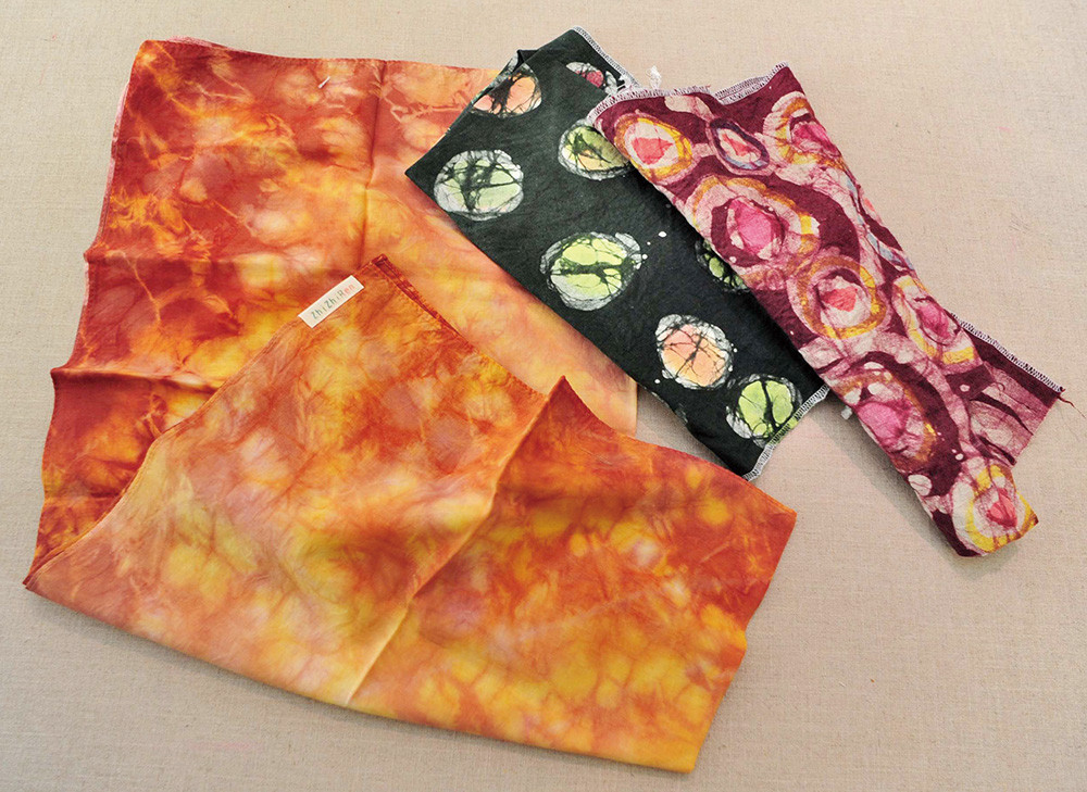 Dyed handkerchiefs