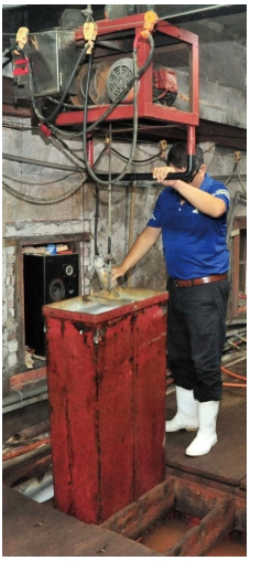 Pulling out ice tanks
