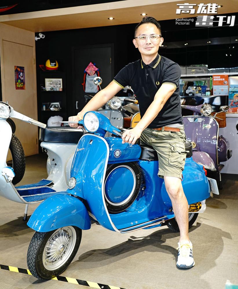 這台90 SS SUPER SPRINT在義大利原廠屬於賽車的車款，是陳鈺衡目前收藏偉士牌的最愛。(攝影/曾信耀)