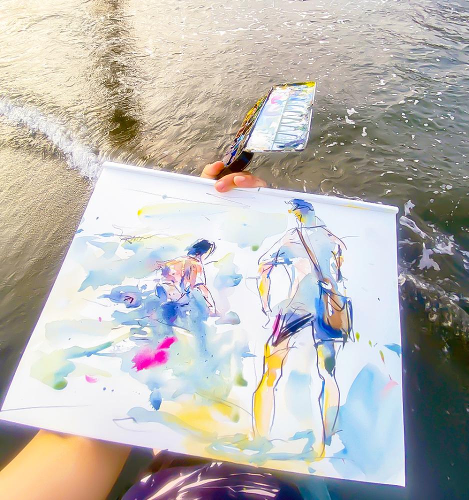 吳沁頤在西子灣展開新的創作計畫，以另一種視角重新看見故鄉高雄。(圖片提供/吳沁頤)