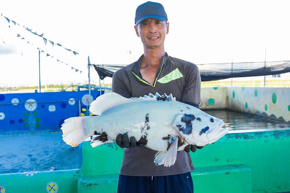 高雄永安有「石斑魚的故鄉」稱號，近年更積極投入友善養殖、品牌發展及食魚教育推廣等產業復興工作。圖為社區發展協會石斑養殖業者蘇韋鴻，也是推動食魚教育的講師。(圖片提供/永安區新港社區發展協會)