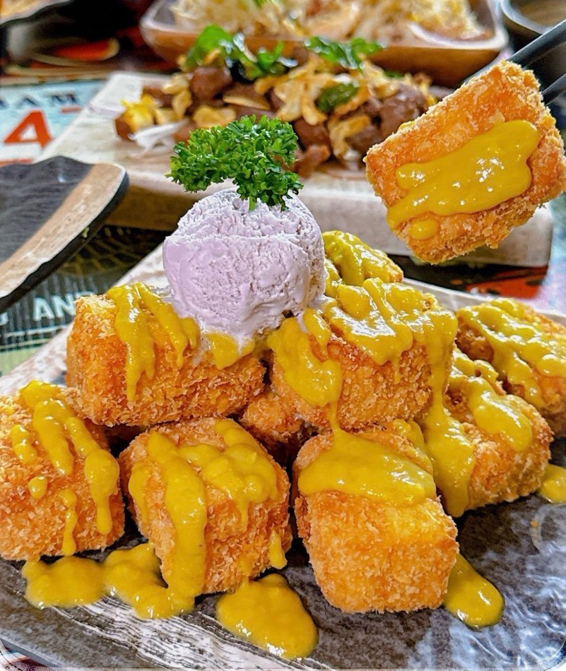 咖椰流沙金磚。（圖片提供/幽靈串燒（本館店））