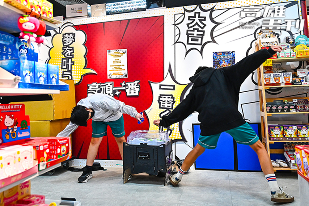 「Go Shoot！」最近再度翻紅的戰鬥陀螺，來這裡與同好來場對戰吧！（攝影/Carter）
