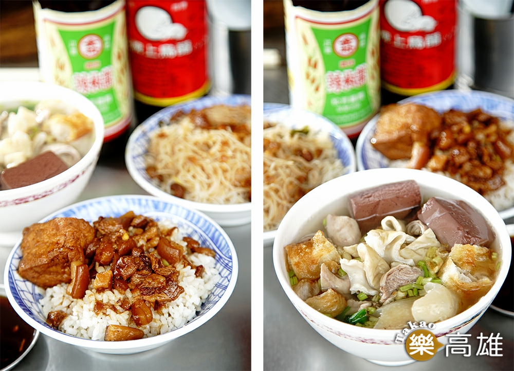 肉燥飯、綜合粥都是超級庶民的銅板美食。（攝影/曾信耀）
