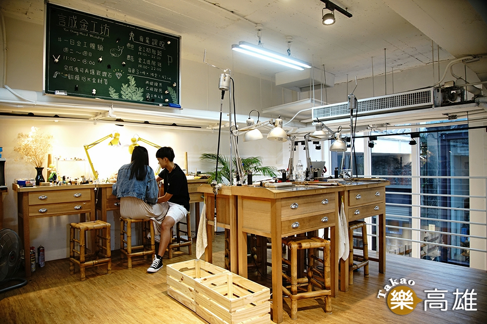 言成金工坊二樓是教學體驗空間。（攝影/曾信耀）