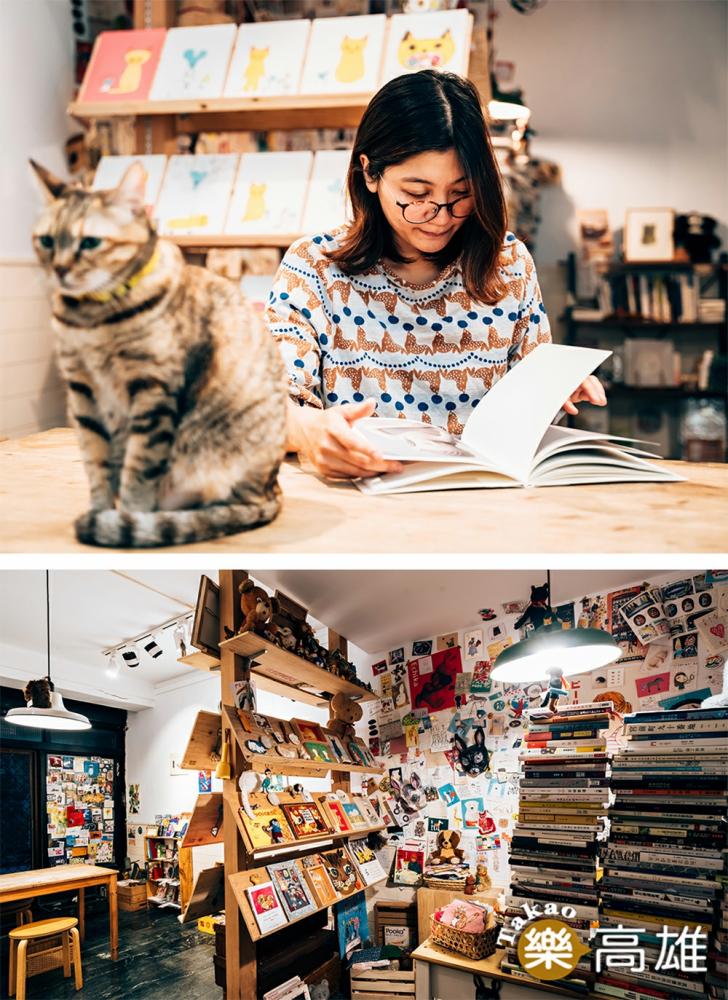 Kite說：「架上的書籍不是我希望你買，而是因為我覺得它很美好，如果你也覺得美好，那麼我就很高興了。」（攝影/陳建豪）