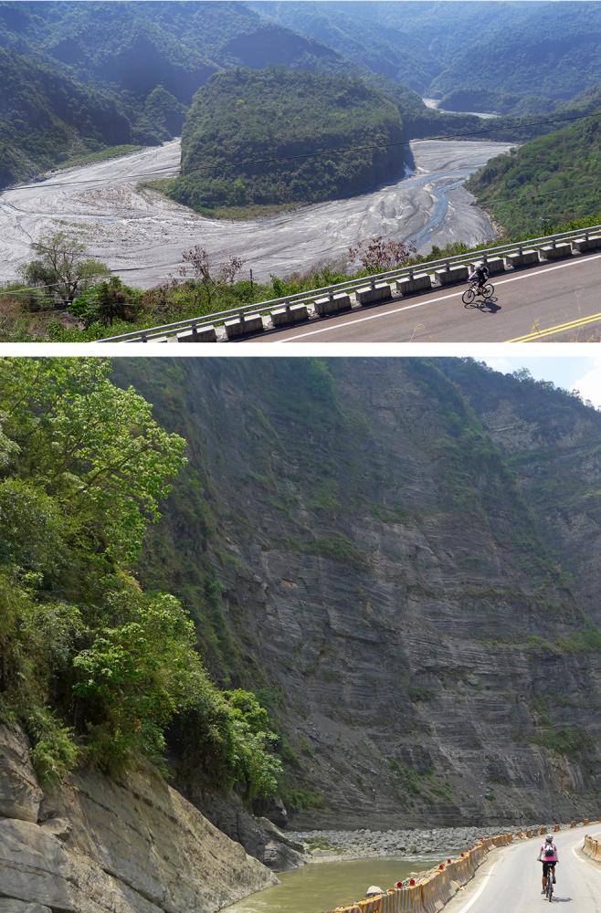 騎行風災過後的群山峻嶺之間，領略大自然壯闊。（圖片提供/Eddie）