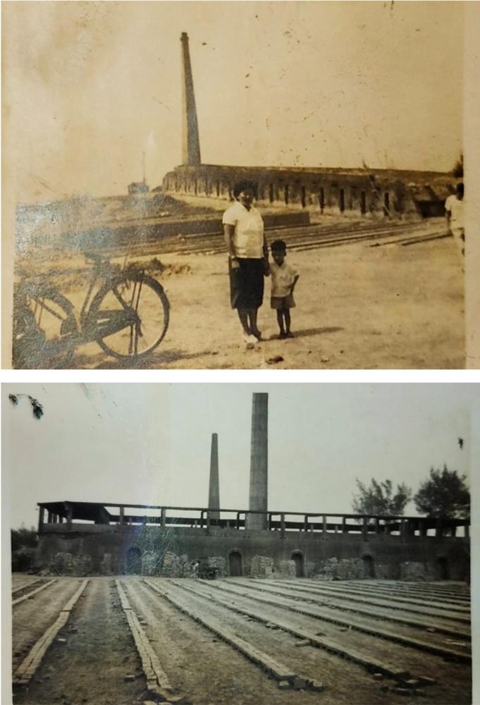 共益磚窯廠原為目仔窯，後因為產量增加改建為八卦窯，磚砌拱形的窯體保留早期樣式，上圖為目仔窯時期、下圖為八卦窯時期。(圖片提供/蕭明儀)