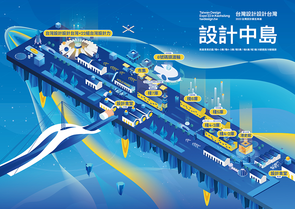 拿起「設計中島」地圖，歡迎一同登島，成為設計島民！(圖片提供/高雄市政府文化局)