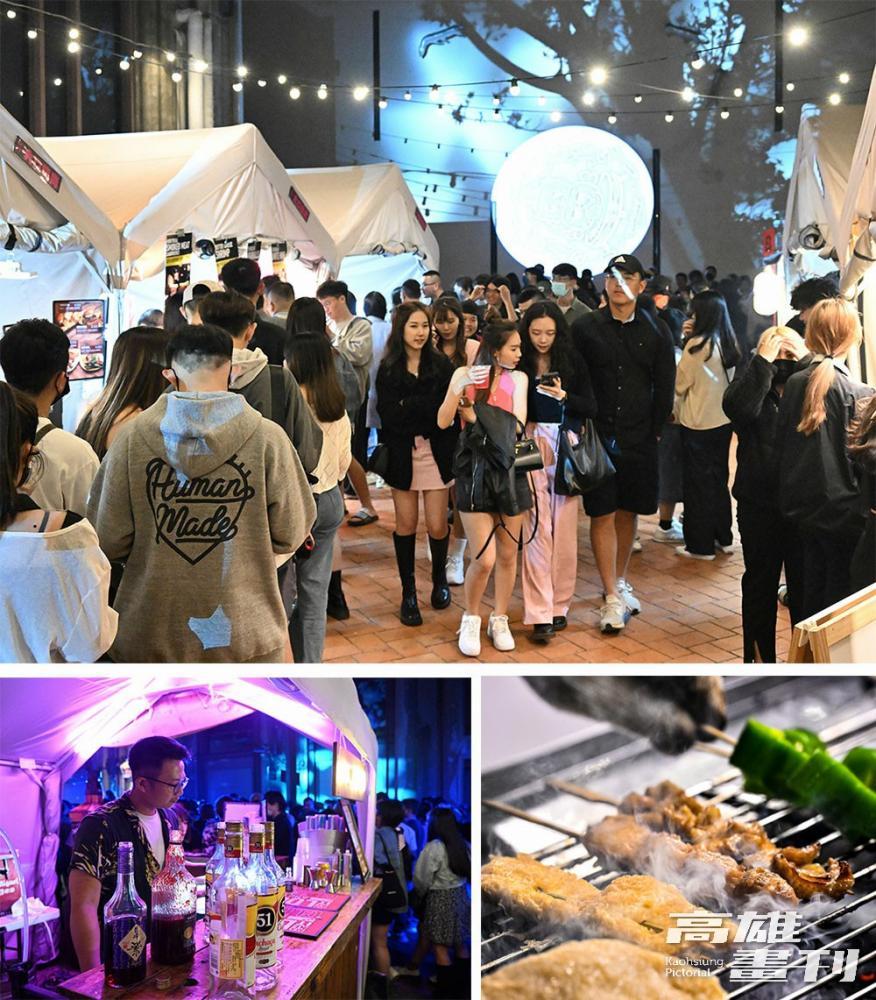 「夜駁二派對」集結燒烤料理以及多種風味啤酒，憑演唱會票根，體驗高雄最海派宵夜場。(攝影/Carter)