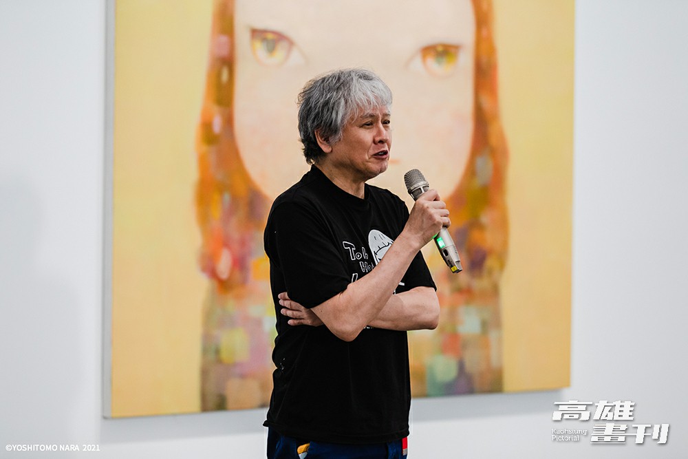 奈良美智首次在日本以外的國家駐村，預計在高雄停留19天，這也是他在臺灣停留最長的時間。 (©YOSHITOMO NARA  2021，圖片提供/主辦單位–文化總會、高雄市政府)