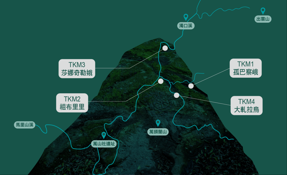 茂林區的「萬山岩雕群」地圖。（圖片提供/高市府文化局）