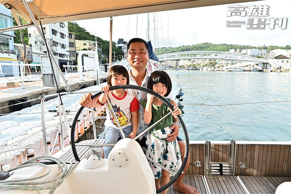 潘泰安教練笑稱自己是航海家族，兩個孩子也熱愛海上運動。(攝影/Carter)