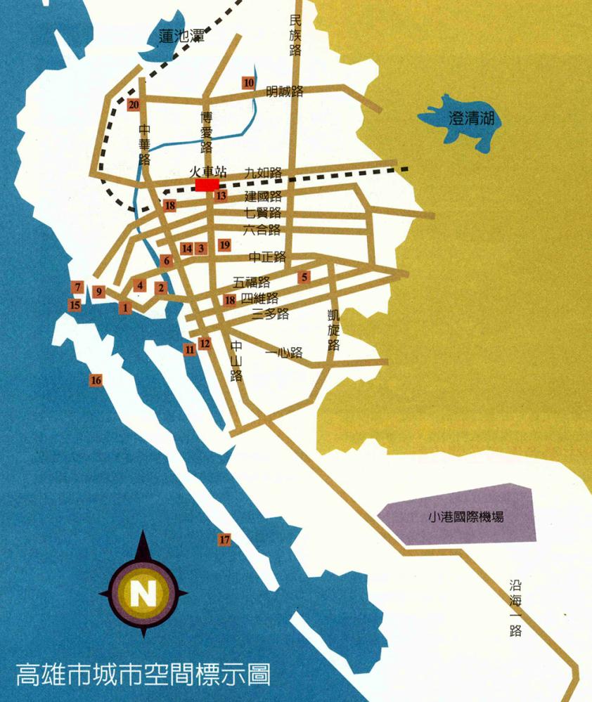 高雄市城市空間標示圖