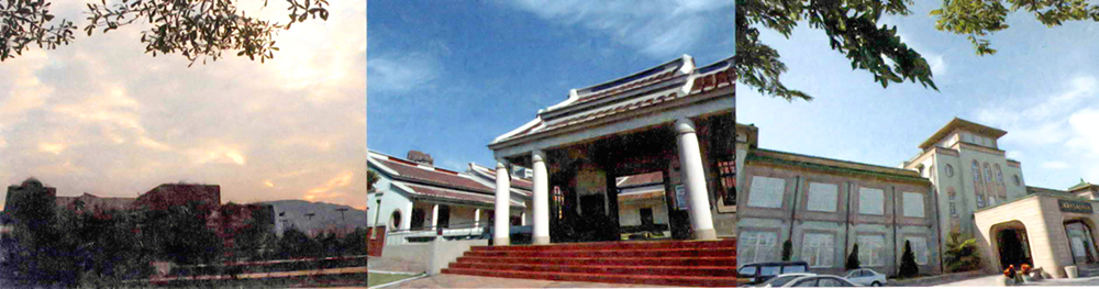 愛河上游／美術館（左圖攝影／鮑忠暉）。愛河中游／客家文物館（中圖）。愛河下游／歷史博物館（右圖）。