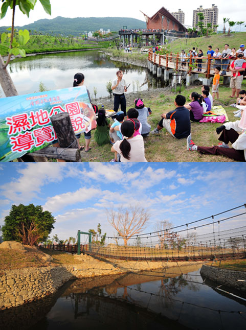 中都濕地公園吸引許多人前往探訪。（圖/高雄市政府工務局養護工程處 提供、鮑忠暉 攝）