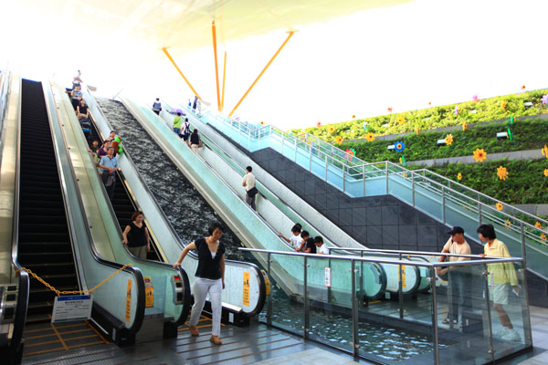 中央公園站美麗的站體，也能創新城市生活。(圖/林育恩 攝)