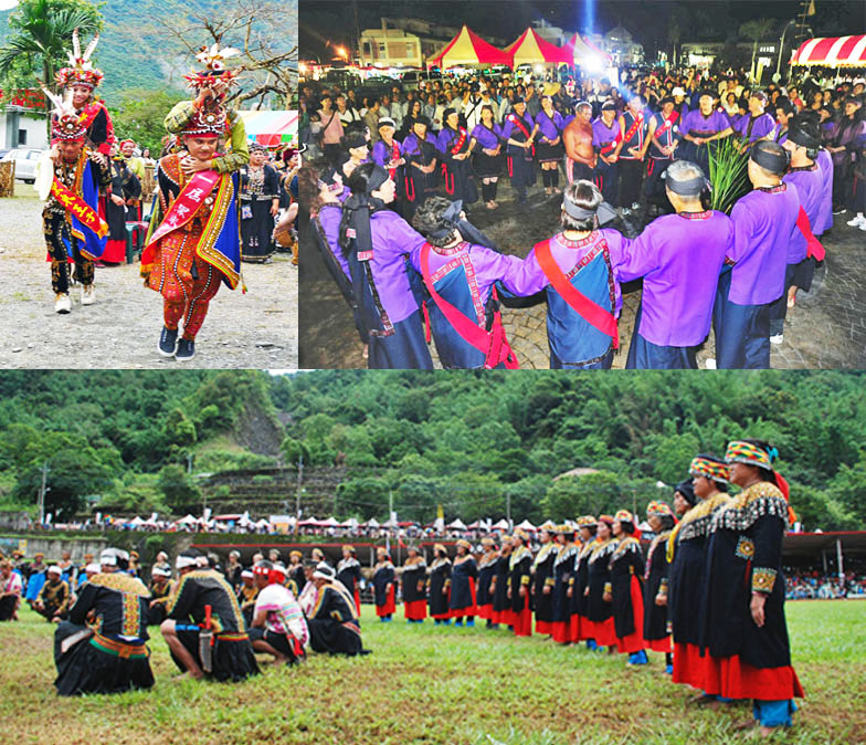 魯凱族的黑米祭、小林平埔夜祭及卡那卡那富族舉行的河祭，都是凝聚族群精神的重要時刻。(圖/多納社區發展協會、高雄市政府文化局、那瑪夏區公所 提供)