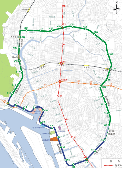 高雄環狀輕軌完成後高雄市的路網將更完善便捷。（圖∕高雄市政府捷運局 提供）