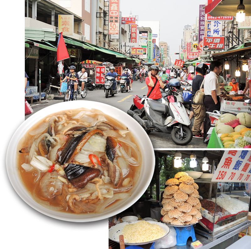 苓雅自強夜市有許多經營數十年的老攤古早味美食。（圖∕徐世雄 攝）