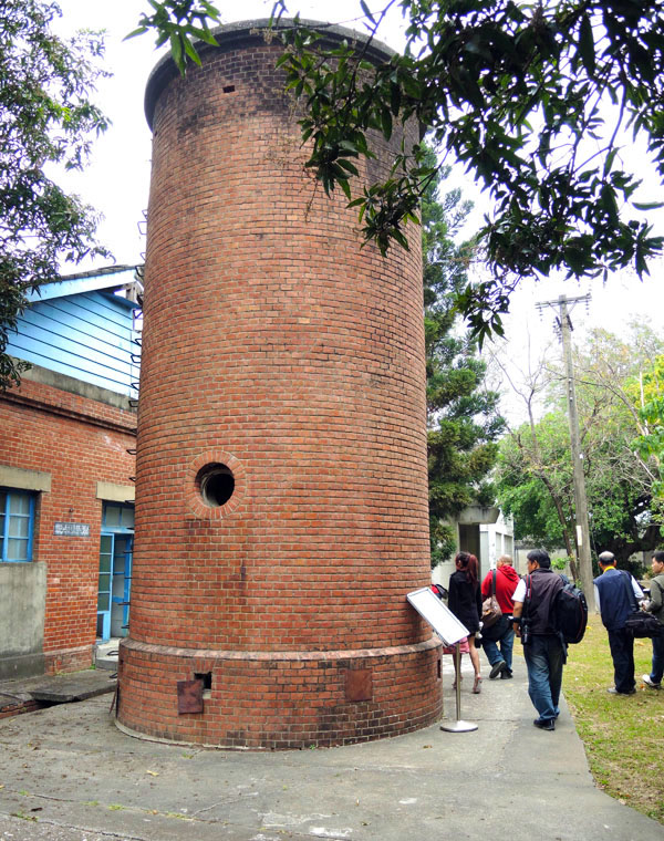 紅磚建造的水塔砌工十分細膩。（圖∕徐世雄 攝）