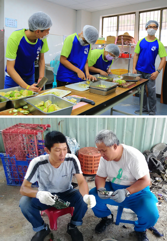 高市府勞工局博訓中心積極開設技能培訓課程，協助身障朋友就業。（圖/吳懿倫、高雄市方舟就業服務協會 提供）