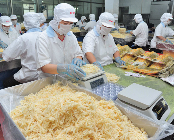 魷魚絲包裝 Packaging shredded squid