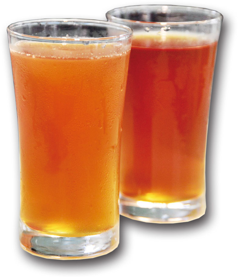 冬瓜檸檬茶(左)和冬瓜茶原味(右) Winter melon drink with lemon juice(left)and original favor(right)