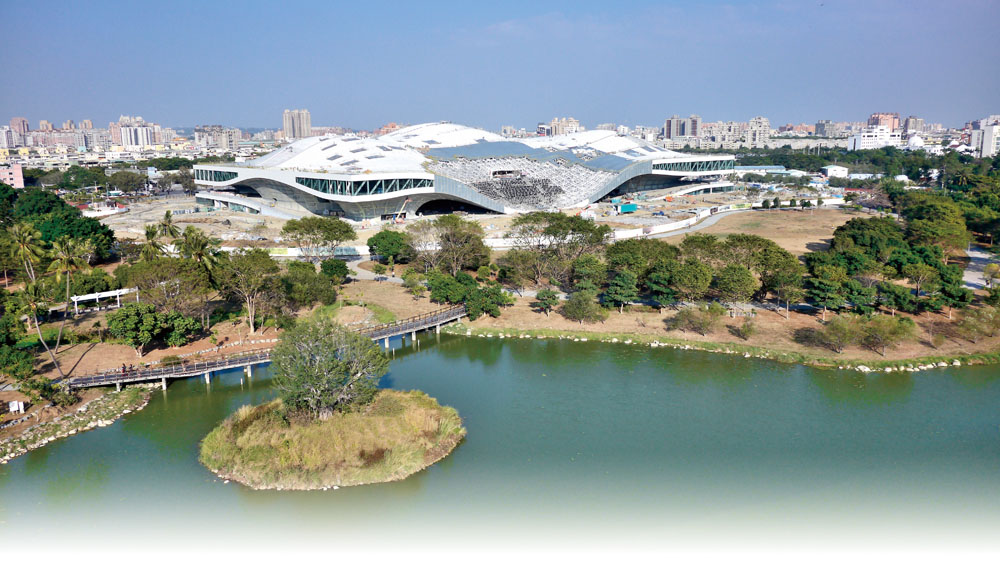 鳥瞰衛武營藝術文化中心 Aerial view of Wei Wu Ying Center for the Arts