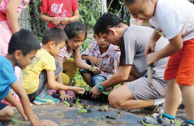 龍肚國小農作體驗 Longdu Elementary School students learning about plants