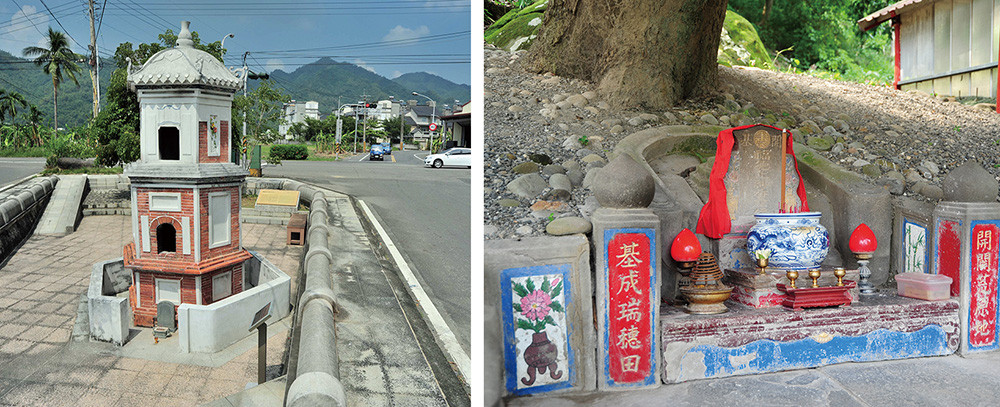 敬字亭 Kiln for sacrificing written paper，開基伯公壇 Meinong's Founding Father Earth God mound