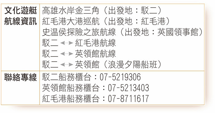 文化遊艇 高雄海岸金三角