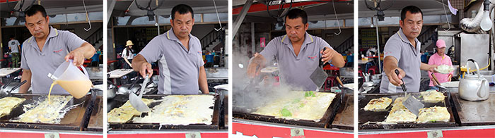 方形蚵仔煎美味上桌 Square shaped omelet