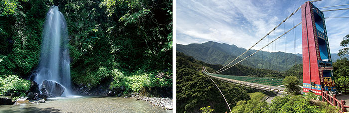 情人瀑布 Loves' Gorge Waterfalls  多納高吊橋 Duona Suspension Bridge